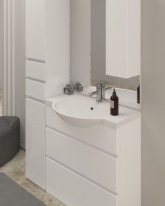 Mobile bagno a terra Silvia, cm.110, completo di specchio