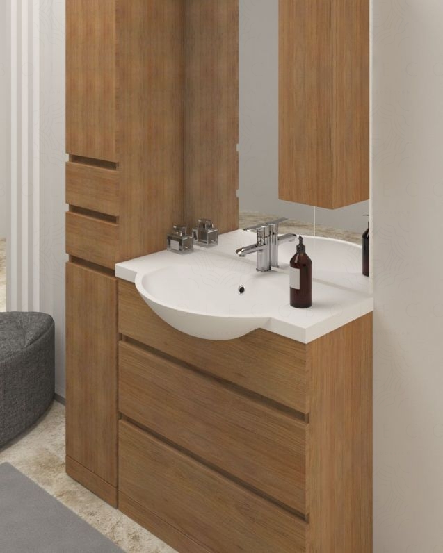 Mobile bagno a terra Silvia, cm.110, completo di specchio Mobile bagno a terra Silvia, cm.110, completo di specchio