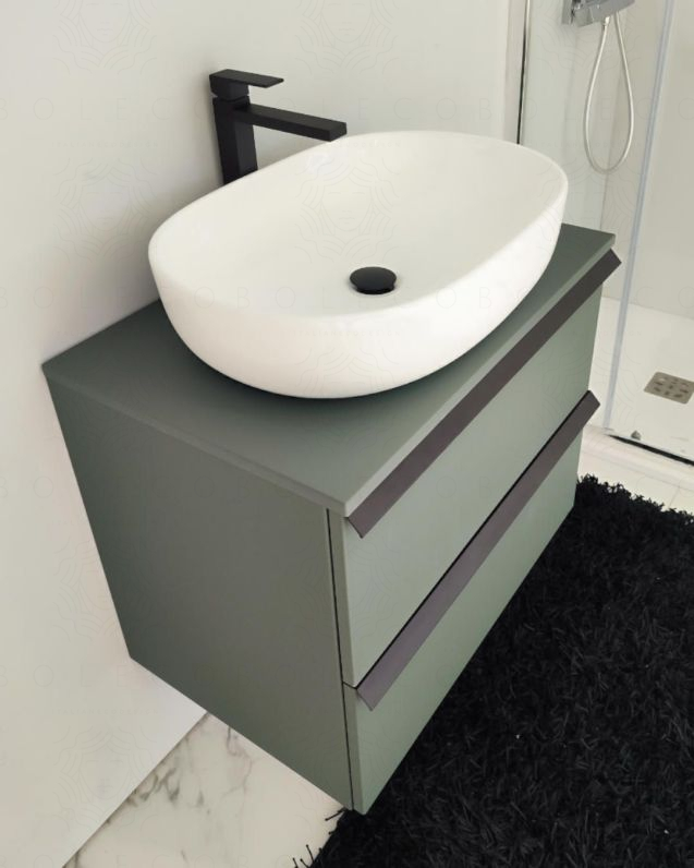 Mobile bagno sospeso 70 cm Laguna con 2 cassetti e top Mobile bagno sospeso 70 cm Laguna con 2 cassetti e top