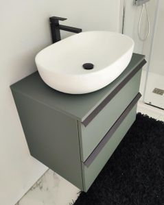 Mobile bagno sospeso 70 cm Laguna con 2 cassetti e top