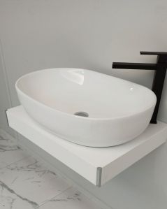 Mensolone bagno cm.60 completo di staffe regolabili e lavabo in