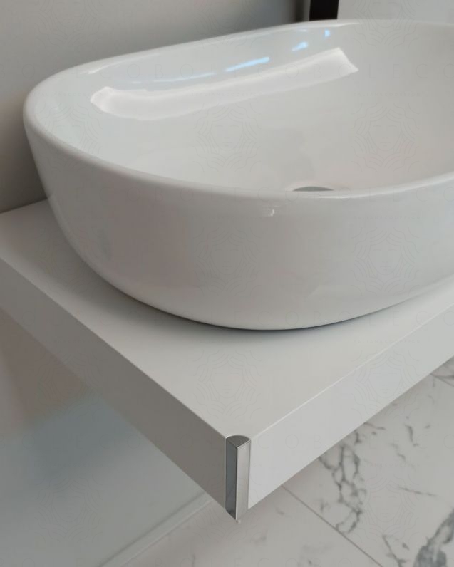 Mensolone bagno cm.60 completo di staffe regolabili e lavabo in Mensolone bagno cm.60 completo di staffe regolabili e lavabo in