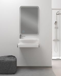 Mensolone bagno cm.60 completo di staffe regolabili e lavabo in