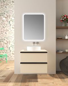 Mobile bagno sospeso 70 cm Laguna 2 cassetti e top