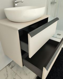 Mobile bagno sospeso 70 cm Laguna con 2 cassetti e top