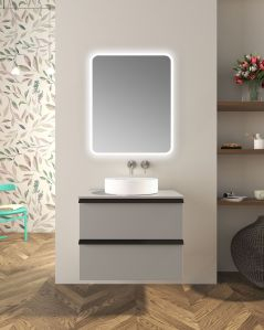Mobile bagno sospeso 70 cm Laguna 2 cassetti e top