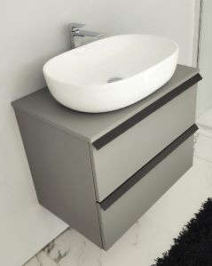 Mobile bagno sospeso 70 cm Laguna con 2 cassetti e top
