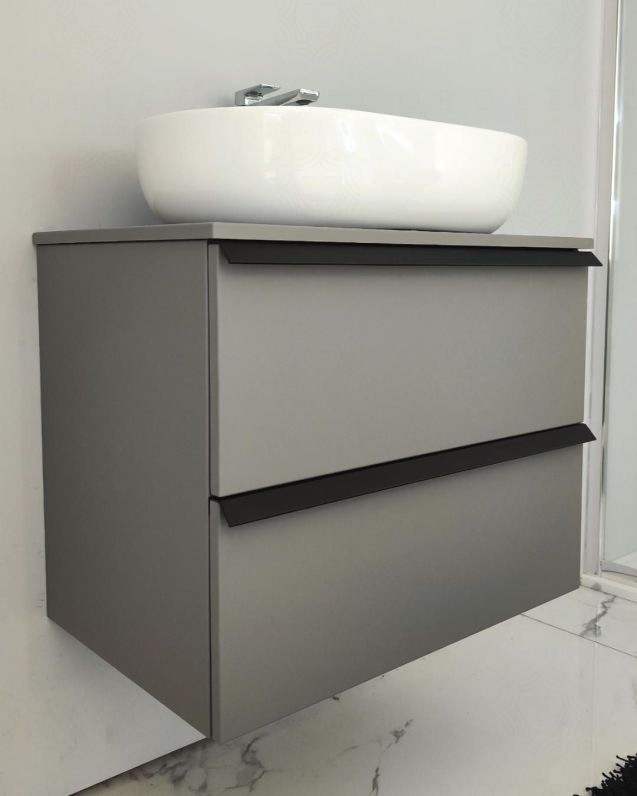 Mobile bagno sospeso 70 cm Laguna con 2 cassetti e top
