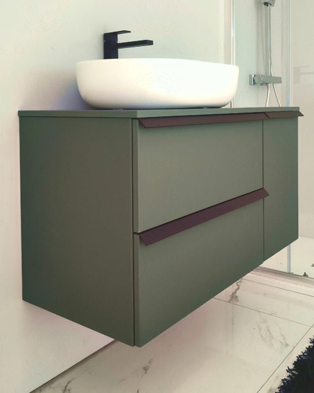 Mobile bagno sospeso Laguna cm 106 e top in mdf