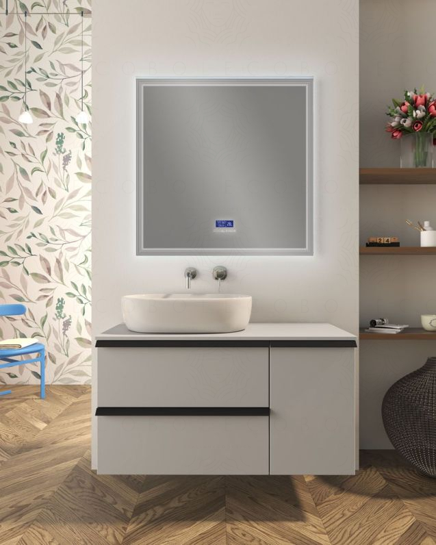 Mobile bagno sospeso Laguna cm 106 e top in mdf Mobile bagno sospeso Laguna cm 106 e top in mdf