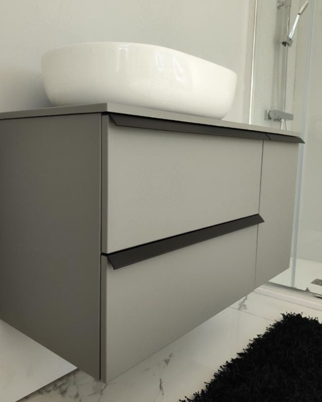 Mobile bagno sospeso Laguna cm 106 e top in mdf Mobile bagno sospeso Laguna cm 106 e top in mdf