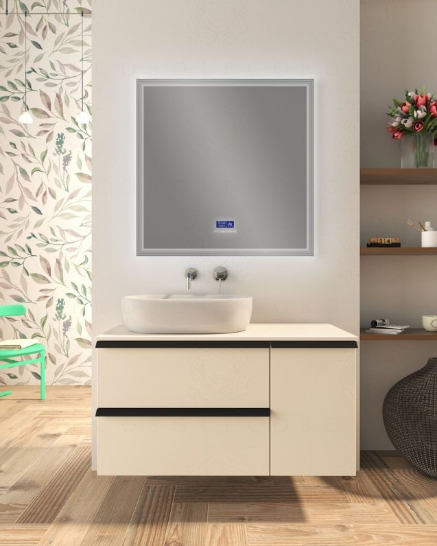 Mobile bagno sospeso Laguna cm 106 e top in mdf Mobile bagno sospeso Laguna cm 106 e top in mdf