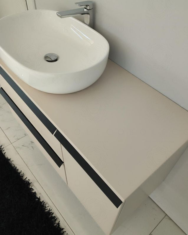 Mobile bagno sospeso Laguna cm 106 e top in mdf Mobile bagno sospeso Laguna cm 106 e top in mdf