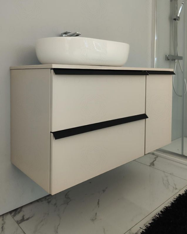 Mobile bagno sospeso Laguna cm 106 e top in mdf Mobile bagno sospeso Laguna cm 106 e top in mdf