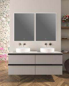 Mobile bagno sospeso Arianna 80 cm e lavabo in ceramica