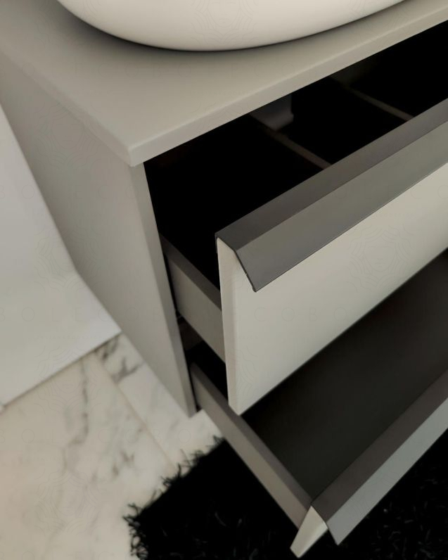 Mobile bagno sospeso Laguna cm 140 e top in mdf – 4 cassetti Mobile bagno sospeso Laguna cm 140 e top in mdf – 4 cassetti