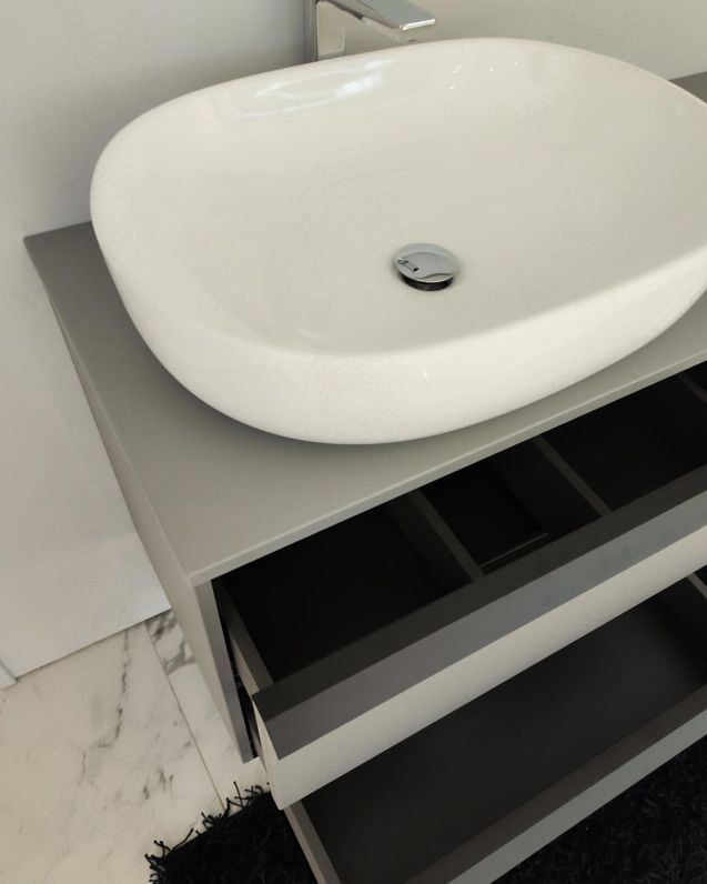 Mobile bagno sospeso Laguna cm 140 e top in mdf – 4 cassetti Mobile bagno sospeso Laguna cm 140 e top in mdf – 4 cassetti