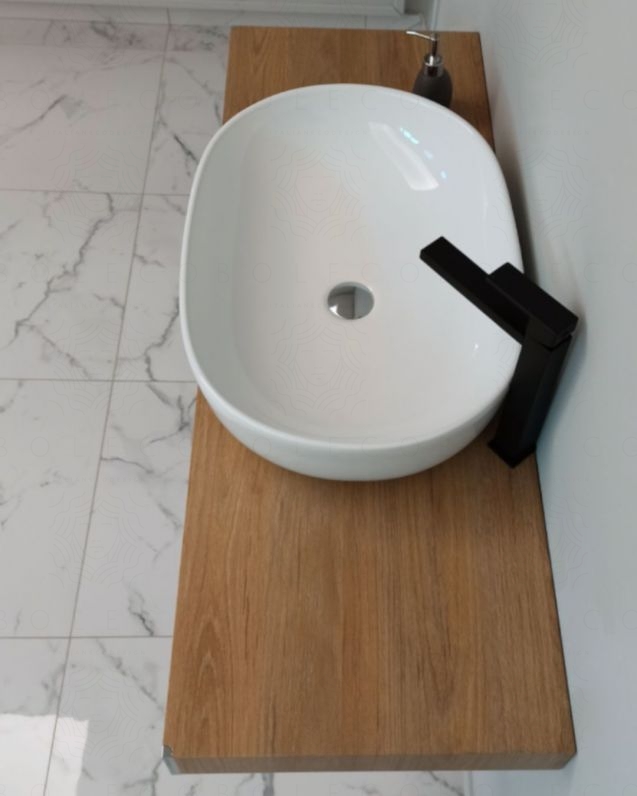 Mensolone bagno cm.120 completo di staffe regolabili e lavabo Mensolone bagno cm.120 completo di staffe regolabili e lavabo