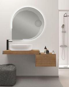 Mensolone bagno da cm.100 a cm.140, completo di staffe