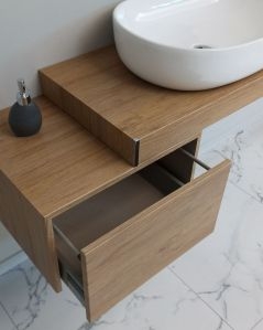 Mensolone bagno da cm.100 a cm.140, completo di staffe
