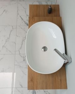 Mensolone bagno da cm.100 a cm.140, completo di staffe