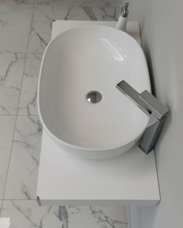 Mensolone bagno cm.90 completo di staffe regolabili e lavabo in Mensolone bagno cm.90 completo di staffe regolabili e lavabo in