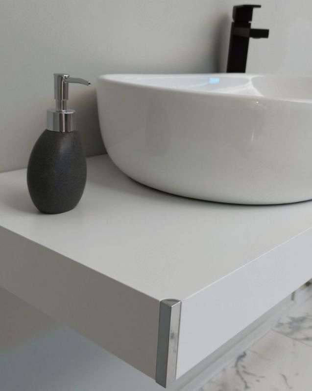 Mensolone bagno cm.90 completo di staffe regolabili e lavabo in Mensolone bagno cm.90 completo di staffe regolabili e lavabo in