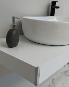 Mensolone bagno cm.90 completo di staffe regolabili e lavabo in