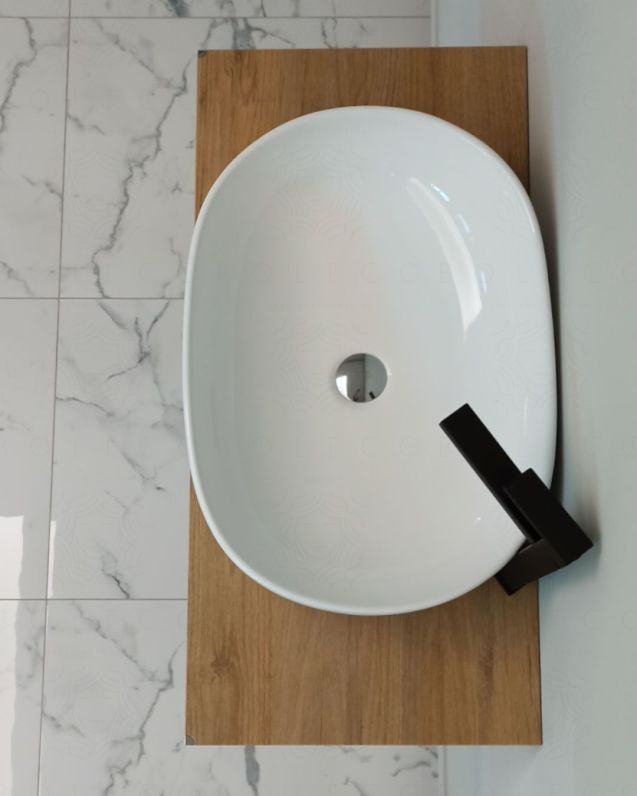 Mensolone bagno 90 cm rovere naturale completo di staffe regolabili e lavabo in ceramica Mensolone bagno 90 cm rovere naturale completo di staffe regolabili e lavabo in ceramica