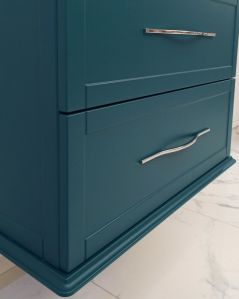 Mobile bagno sospeso Alba 74 cm con lavabo in ceramica - blu
