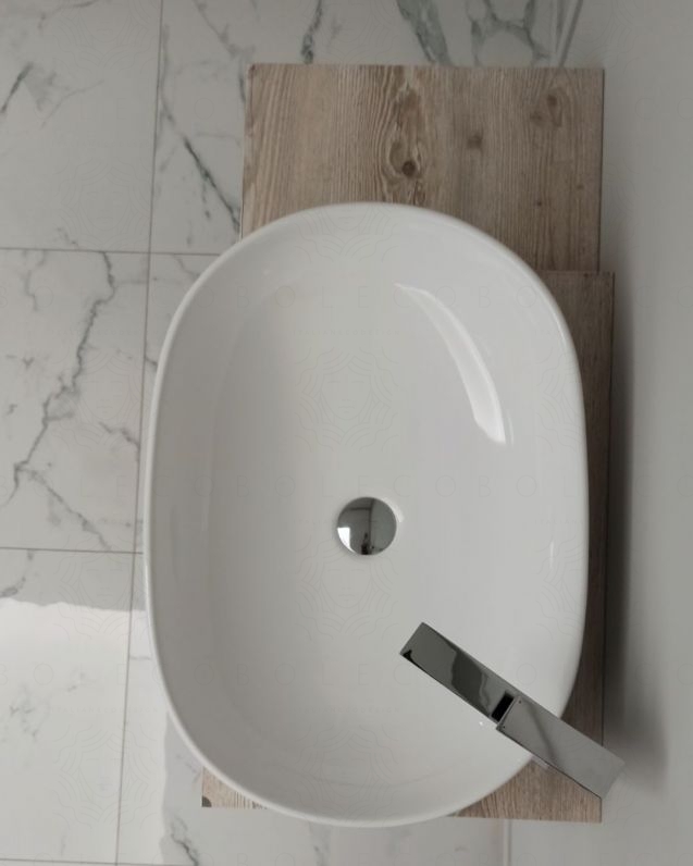 Mensolone bagno da cm.85 a cm.110, completo di staffe