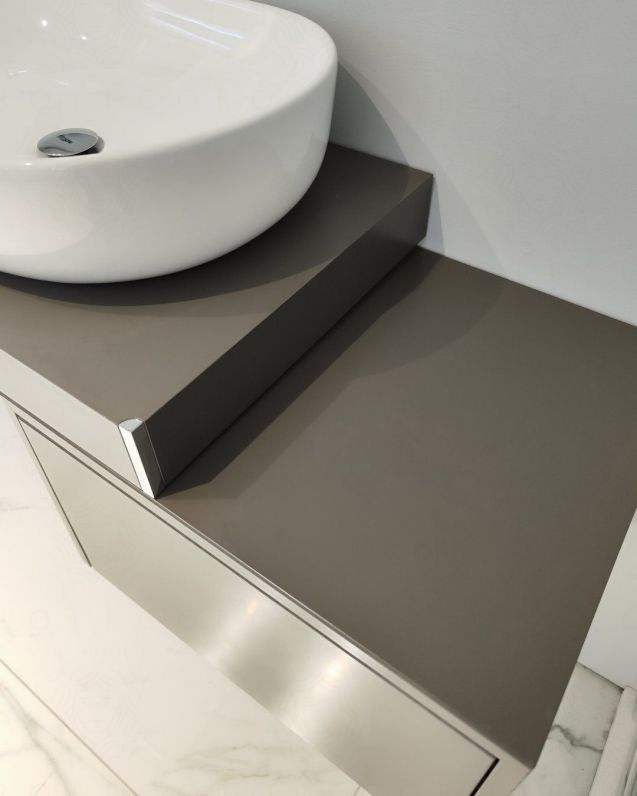 Mensolone bagno da 85 a 110 cm con staffe regolabili, lavabo in