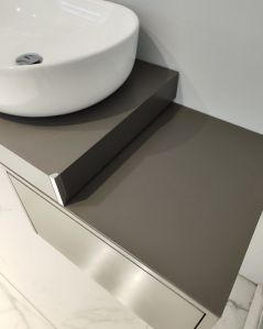 Mensolone bagno da 85 a 110 cm con staffe regolabili, lavabo in