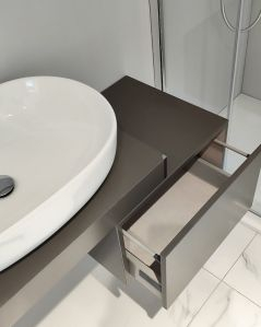 Mensolone bagno da 85 a 110 cm con staffe regolabili, lavabo in