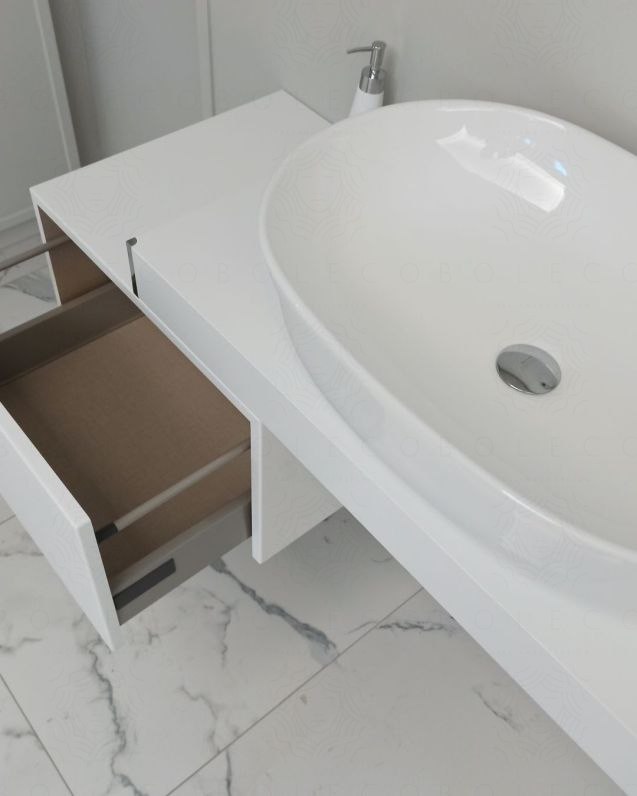 Mensolone bagno da 100 a 140 bianco opaco cm con staffe Mensolone bagno da 100 a 140 bianco opaco cm con staffe