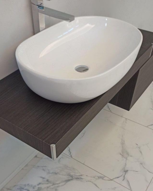 Mensolone bagno da 100 a 140 cm con staffe regolabili, lavabo Mensolone bagno da 100 a 140 cm con staffe regolabili, lavabo