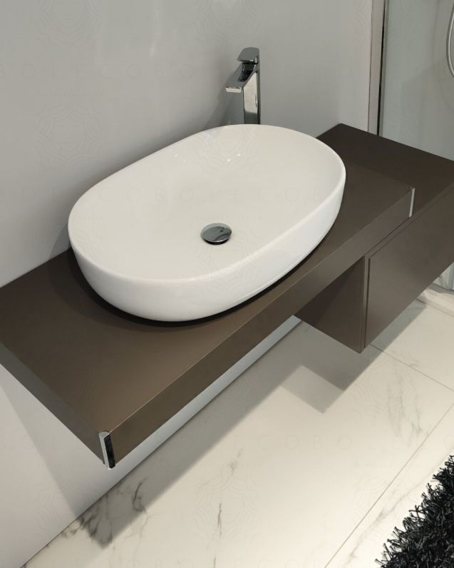 Mensolone bagno da 100 a 140 cm con staffe regolabili, lavabo Mensolone bagno da 100 a 140 cm con staffe regolabili, lavabo