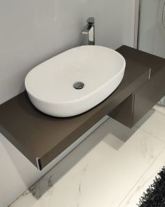 Mensolone bagno da 100 a 140 cm con staffe regolabili, lavabo