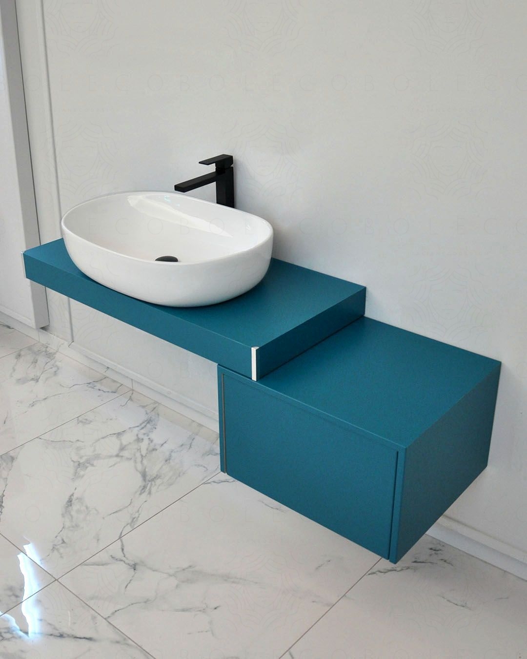 Mensolone bagno da 100 a 140 cm con staffe regolabili, lavabo Mensolone bagno da 100 a 140 cm con staffe regolabili, lavabo