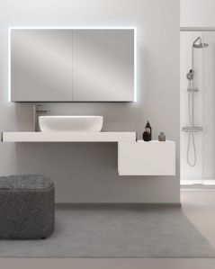Mensolone bagno da cm.120 a cm.170, completo di staffe