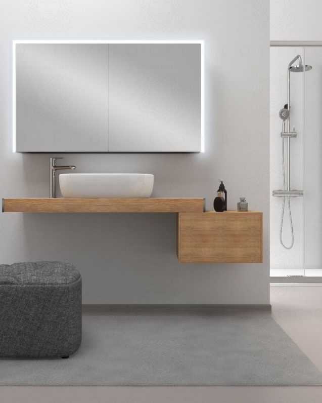 Mensolone bagno da cm.120 a cm.170, completo di staffe Mensolone bagno da cm.120 a cm.170, completo di staffe