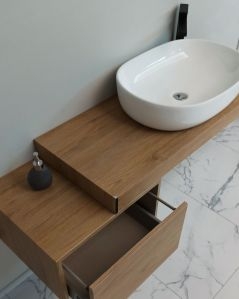 Mensolone bagno da cm.120 a cm.170, completo di staffe