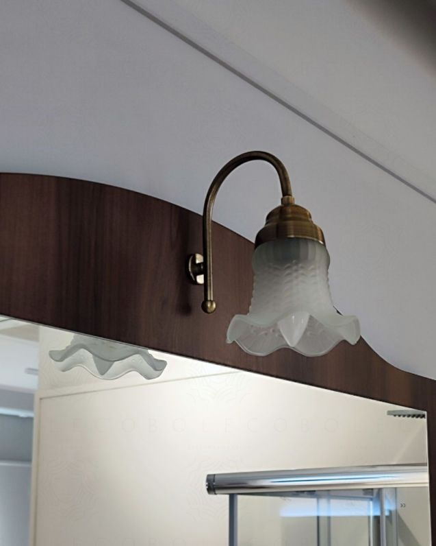 Specchio 110 cm con applique per mobile Donatello Specchio 110 cm con applique per mobile Donatello
