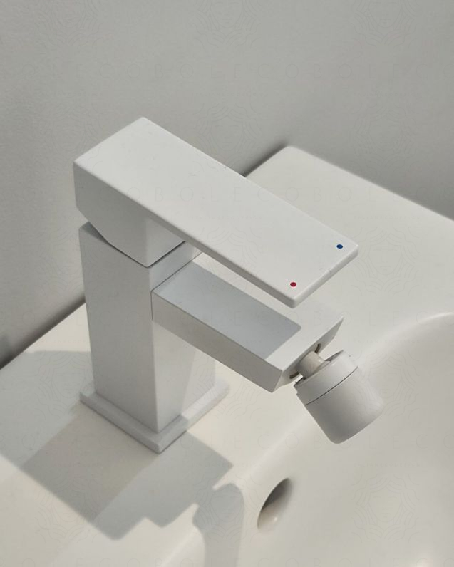 Rubinetto bidet monocomando Minerva bianco opaco