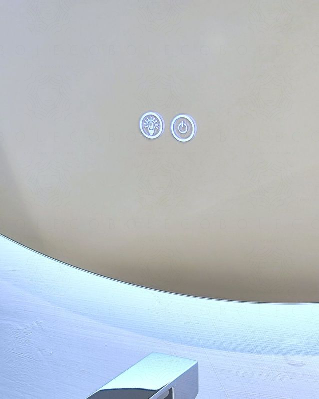 Specchio led cm 47 dimmerabile e con accensione touch