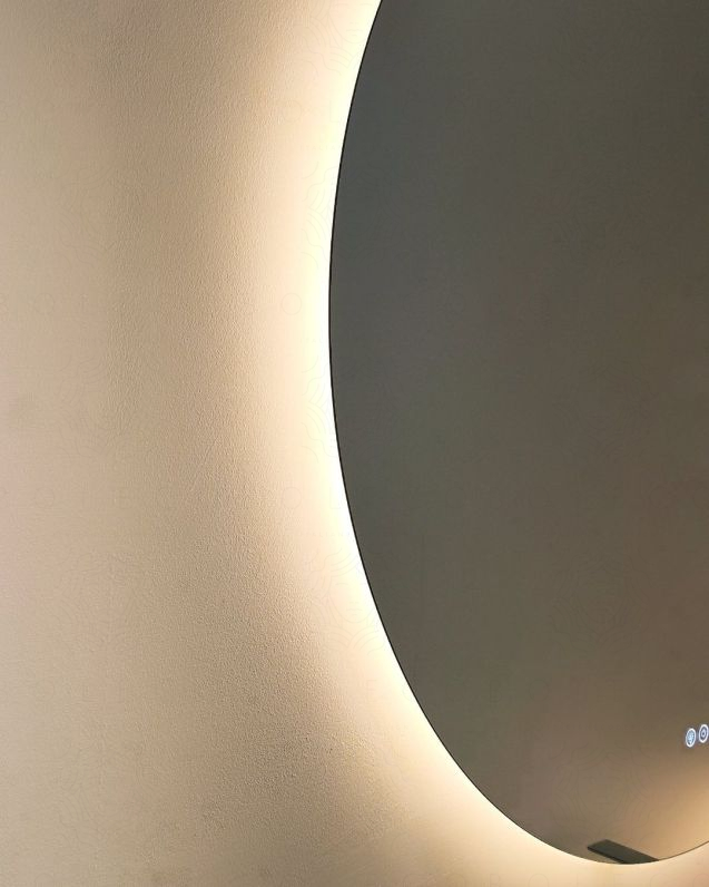 Specchio led cm 47 dimmerabile e con accensione touch