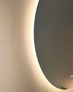 Specchio led cm 47 dimmerabile e con accensione touch