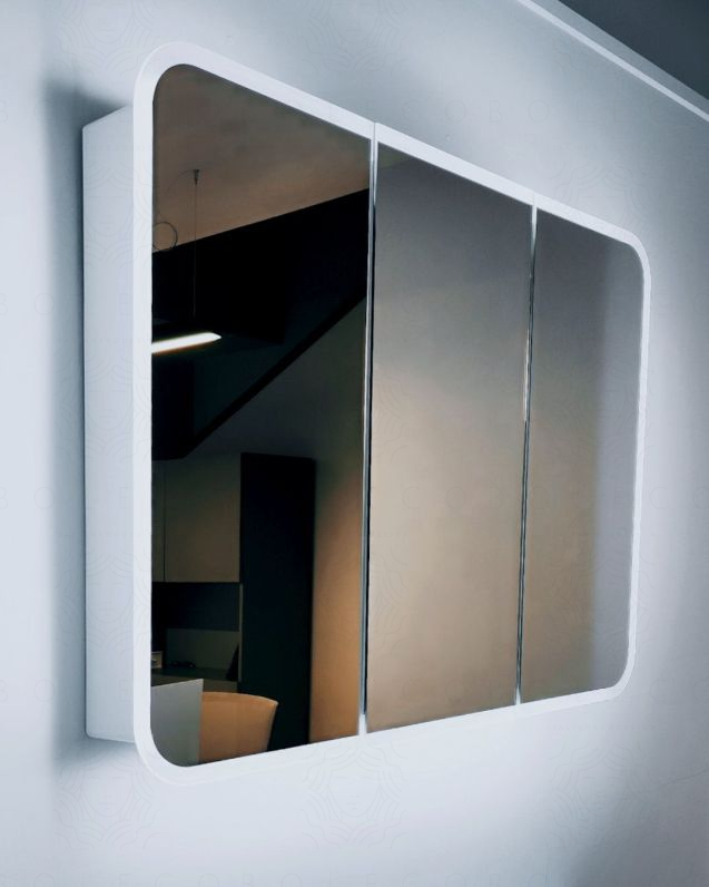 Specchio contenitore mobile bagno con presa ed interruttore - Specchio contenitore mobile bagno con presa ed interruttore -