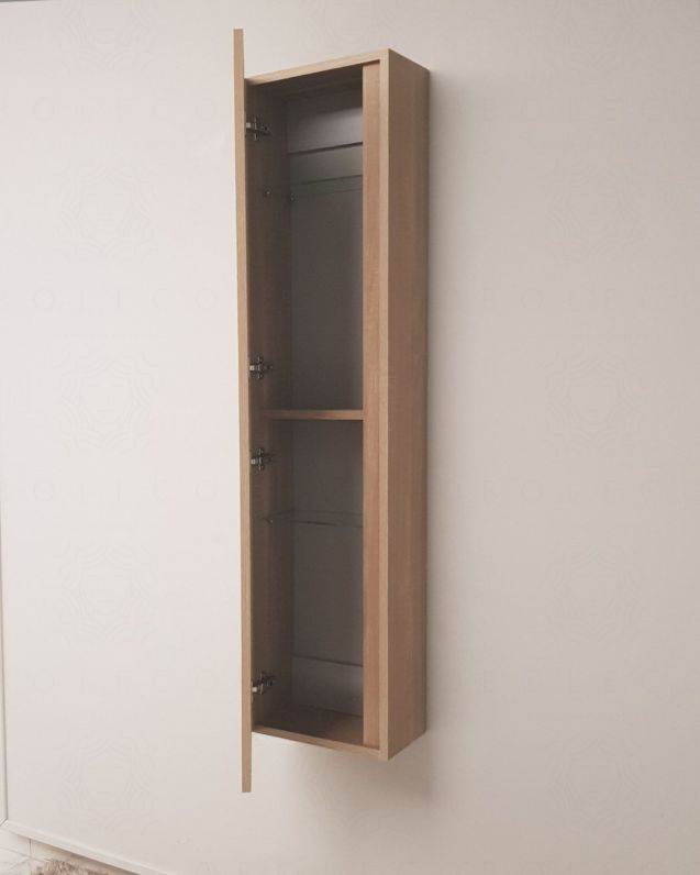 Colonna bagno sospesa cm 35x140 rovere segato