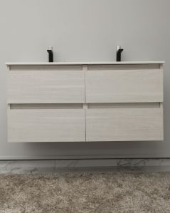 Mobile bagno sospeso Imperial 120 cm rovere bianco doppio